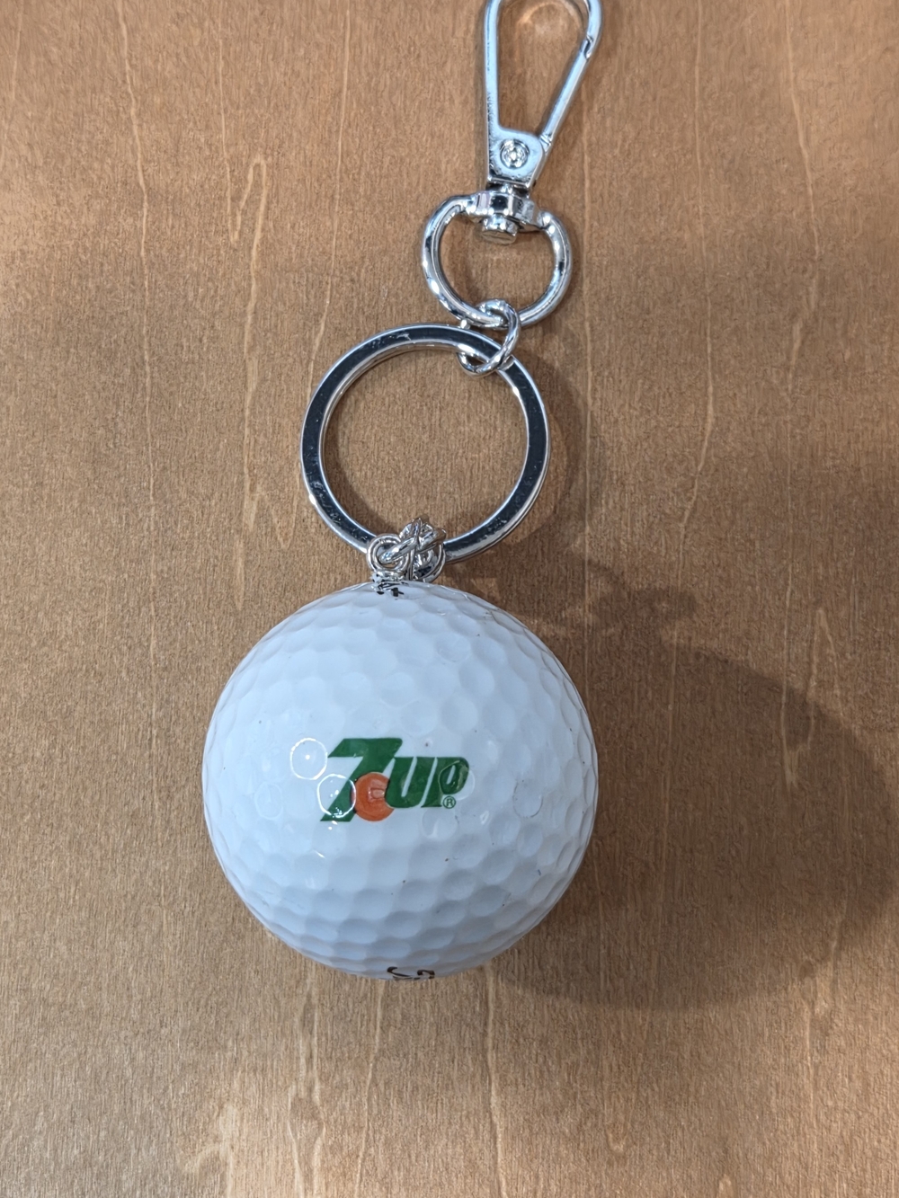Vintage 7Up Titleist Golf Ball Upcycled Keychain Bag Marker